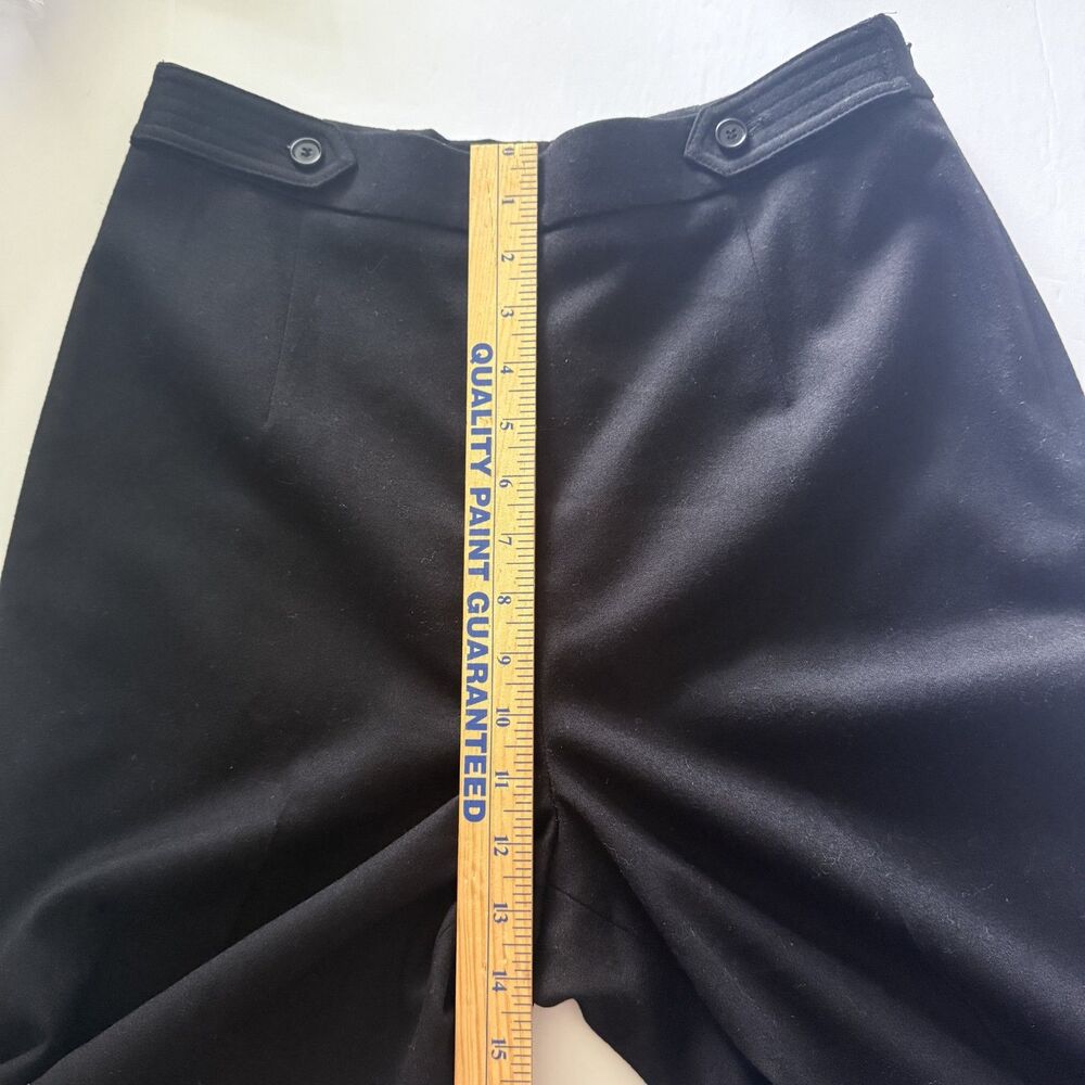 VTG Talbots Black Italian Wool Dress Pants Side Zip Stretch Tailored Trousers 8 - Picture 5 of 9
